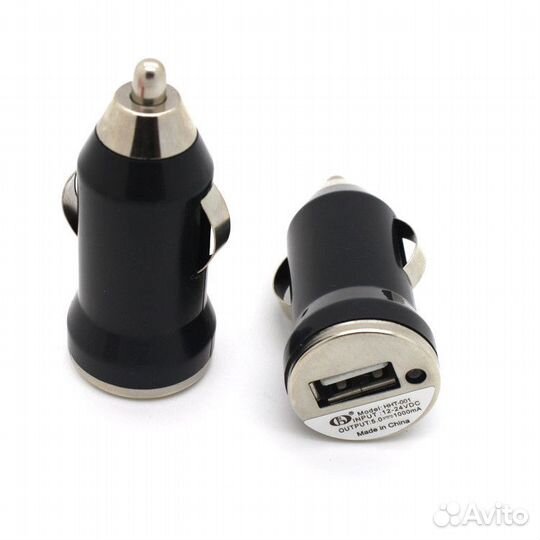 USB авто адаптер 12В iPod iPhone чёрный