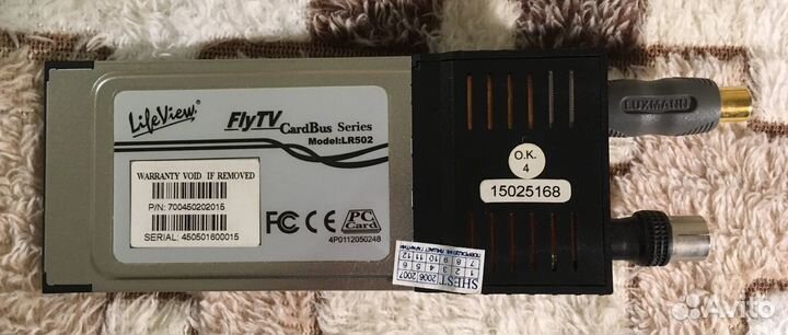 TV тюнер LifeView FlyTV Cardbus for analog TV