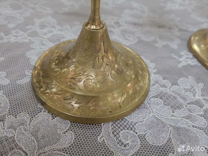 Подсвечник латунь индия пара