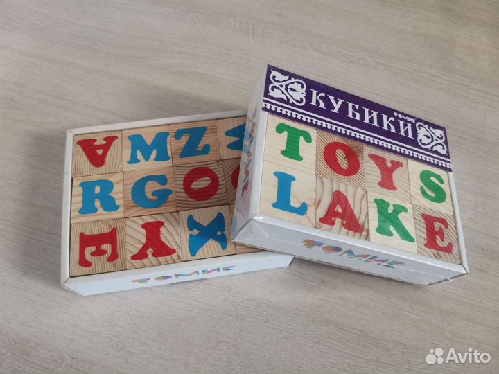 Кубики с английскими буквами