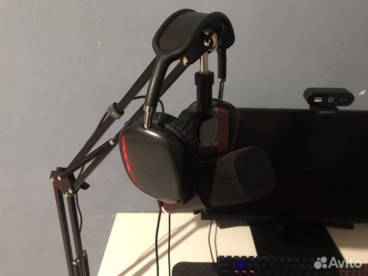 Микрофон fifine am8 с пантографом и наушниками