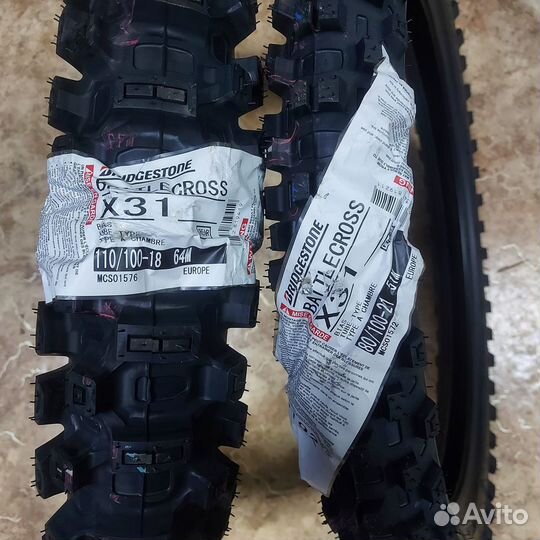 Эндуро шины 80 100 21+110 100 18 Bridgestone X31