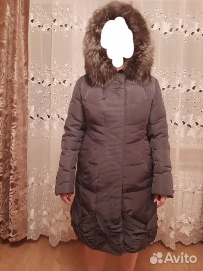Пуховик женский с натуральным мехом