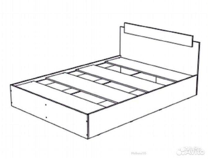 Кровать Эко 1200 ясень шимо