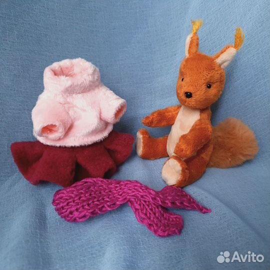 Игрушки ручная работа Белка Лиса Заяц 11 см