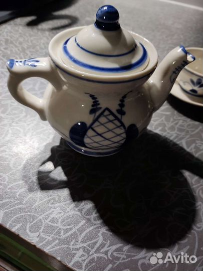 Сервиз чайный,кофейный Гжель времён СССР