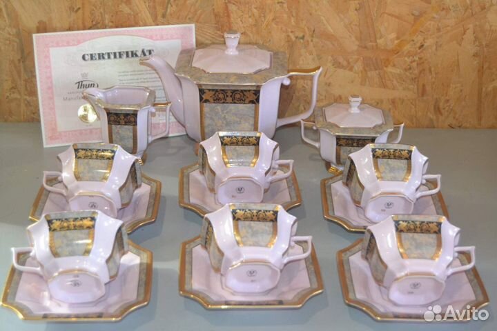 Чайные сервизы розовый фарфор и отд.предметы