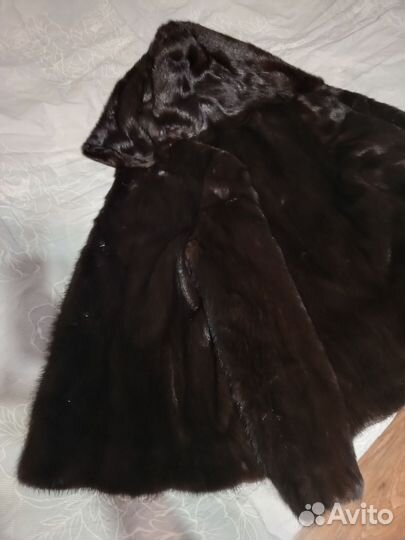 Шуба норковая с капюшоном 44 46