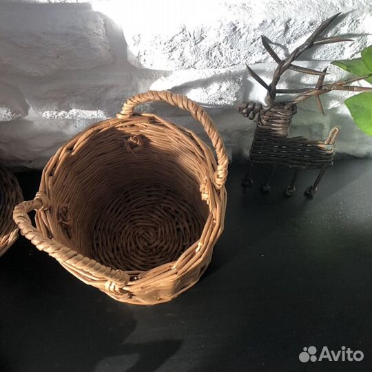 Корзина из бумажной эко-лозы