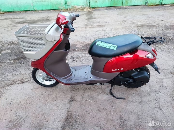 Скутер инжекторный Suzuki Lets6 с корзинкой