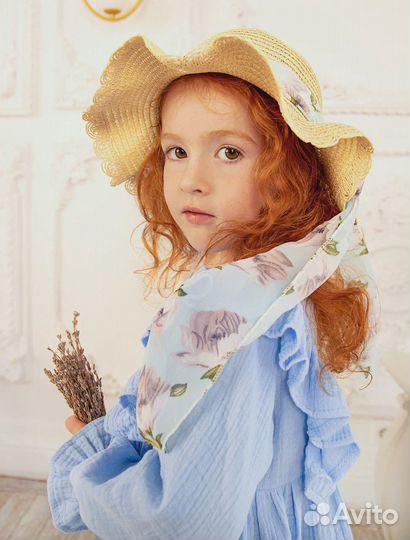 Соломенная шляпа на девочку
