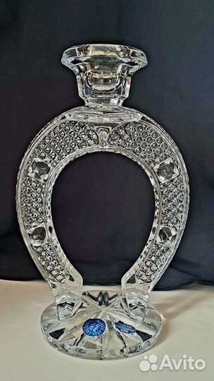 Хрустальный подсвечник подкова