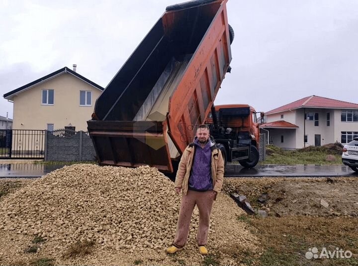 Щебень гравийный на подушку