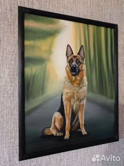 Картина собака 40х50