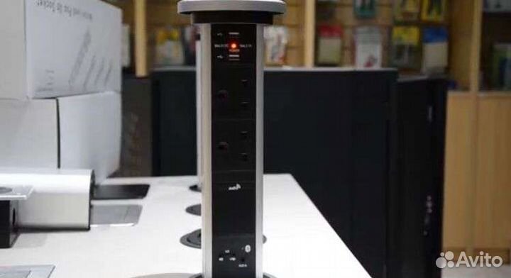 Розетка выдвижная 2USB беспроводная зарядка