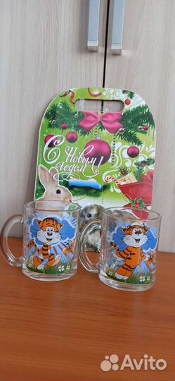 Кружки с тигренком из мфл 350 мл + доска