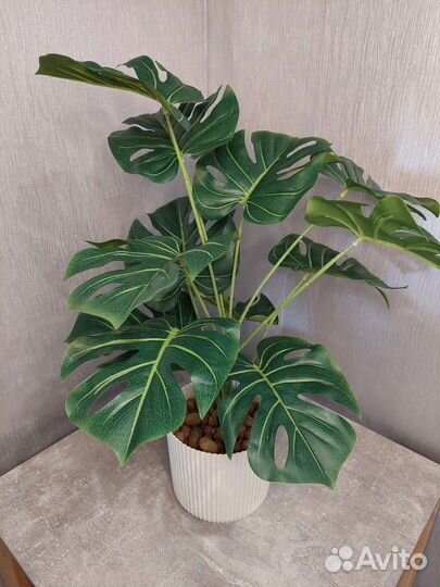 Искусственные цветы, растение Монстера