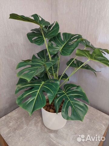 Искусственные цветы, растение Монстера