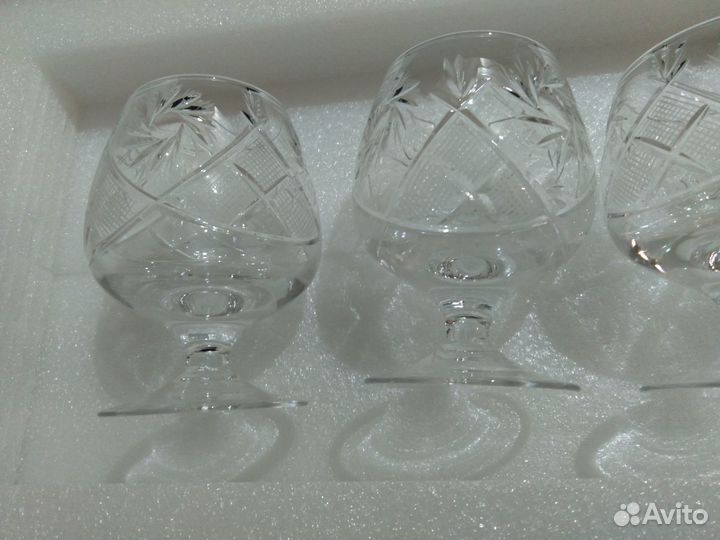 Бокалы, стопка, вазочка хрусталь