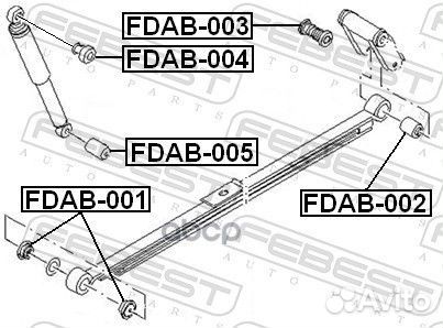 Сайлентблок задн амортизатора ford transit 06-1