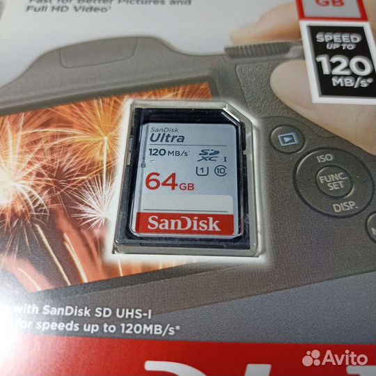 Карта памяти SD Sandisk 64 гб (новая)