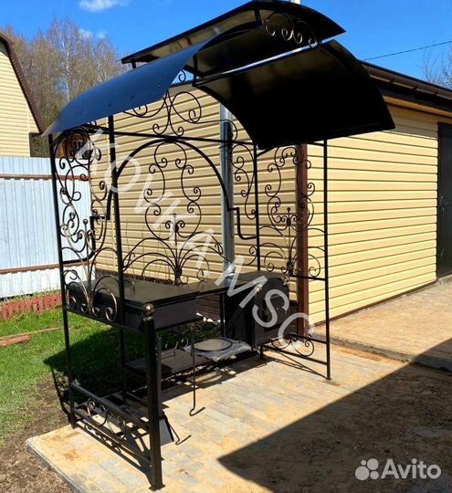 Мангал с крышей