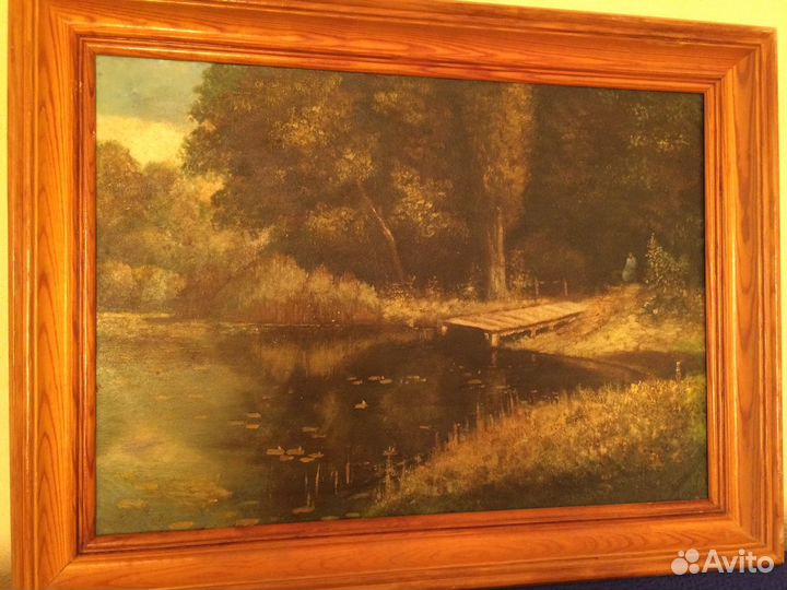 Старинная репродукция картины 