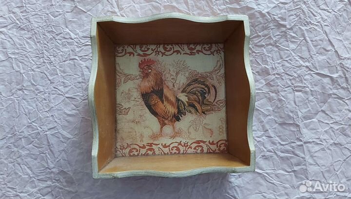 Конфетница,сухарница декупаж