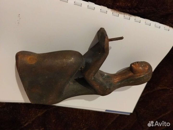 Подсвечник медный старинный