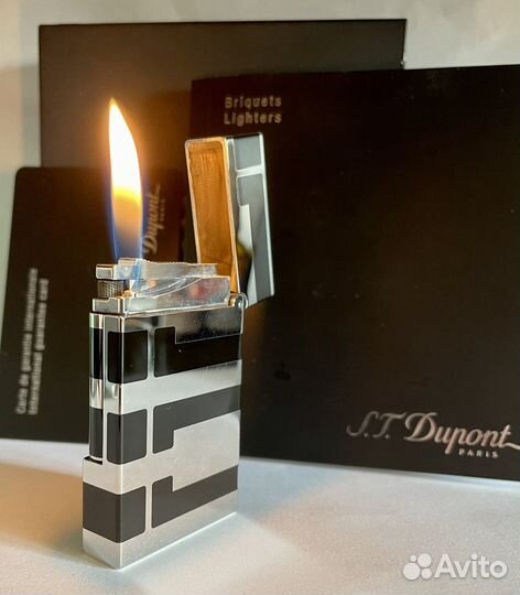 Зажигалка Dupont Ligne 2 Black & Palladium Новая