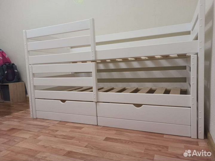 Детская выкатная кровать два яруса