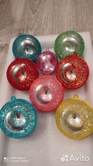 Елочные игрушки СССР шары ажурные