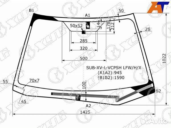 Стекло лобовое subaru impreza