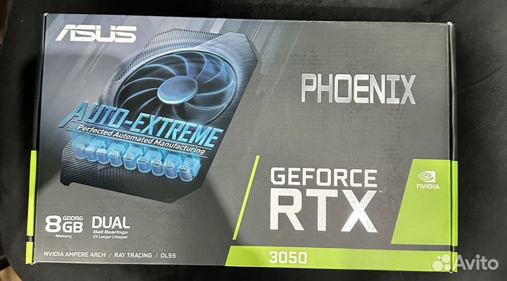 Видеокарта asus Phoenix RTX3050 8GB