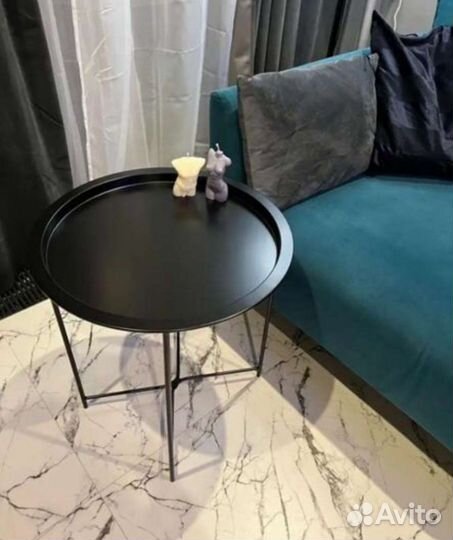 Столик новый журнальный круглый металический 35 см