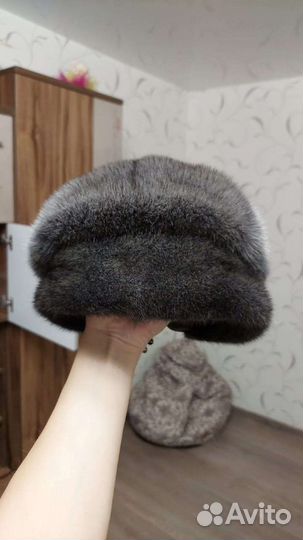 Шапка норка серая