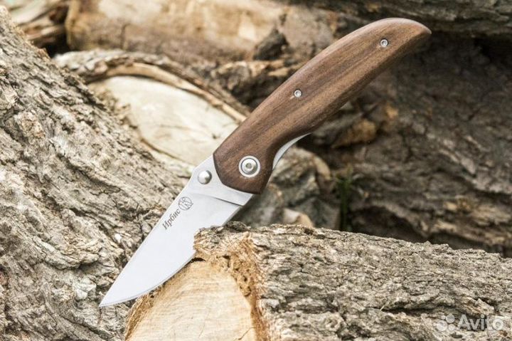 Нож ирбис складной дер. орех (81631) Кизляр