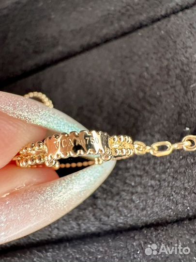 Браслет Van cleef arpels золотой оникс