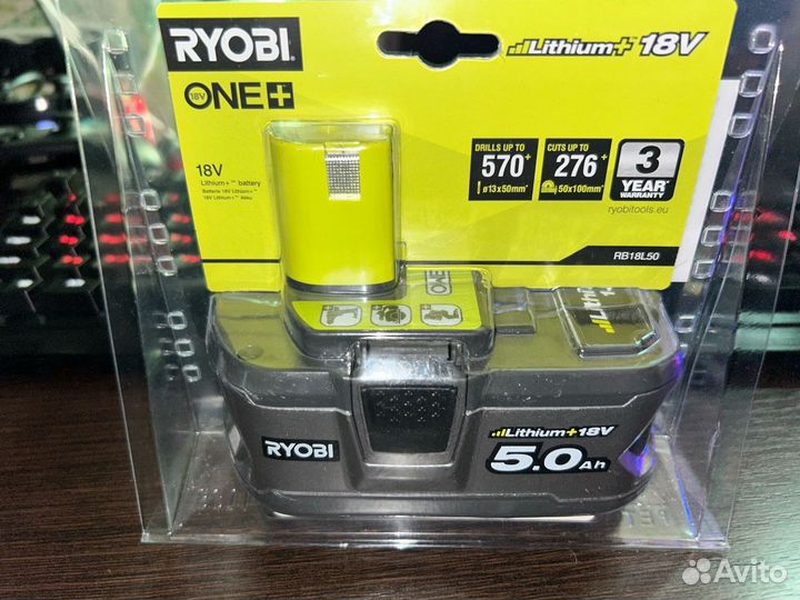 Аккумулятор ryoby 18 V 5 Ah