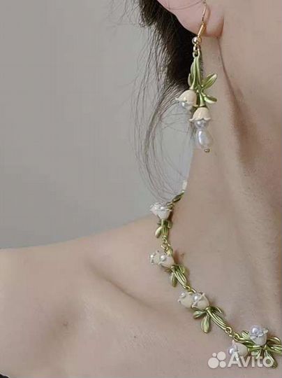 Чокер, серьги, браслет