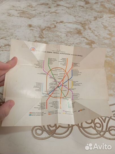 Схема метро 1980 год ретро