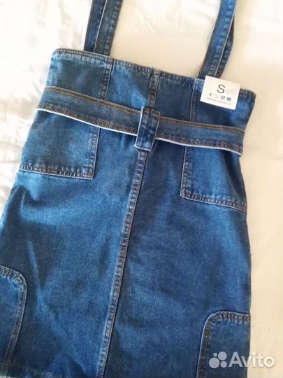 Джинсовый сарафан S