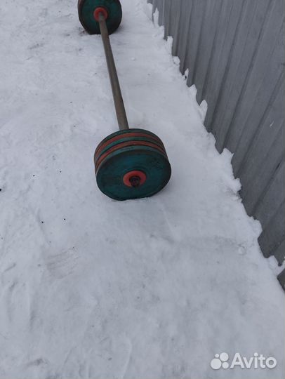 Штанга с блинами