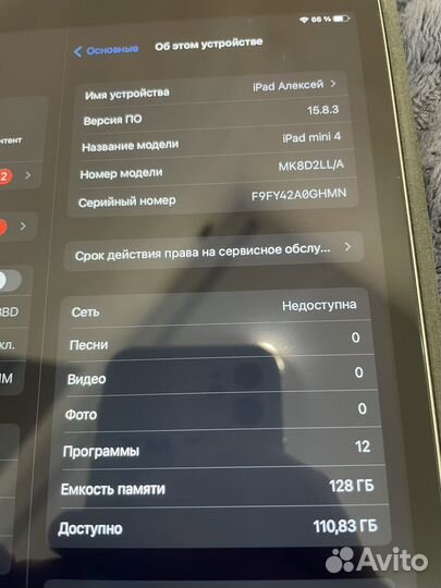 iPad mini 4 128gb cellular