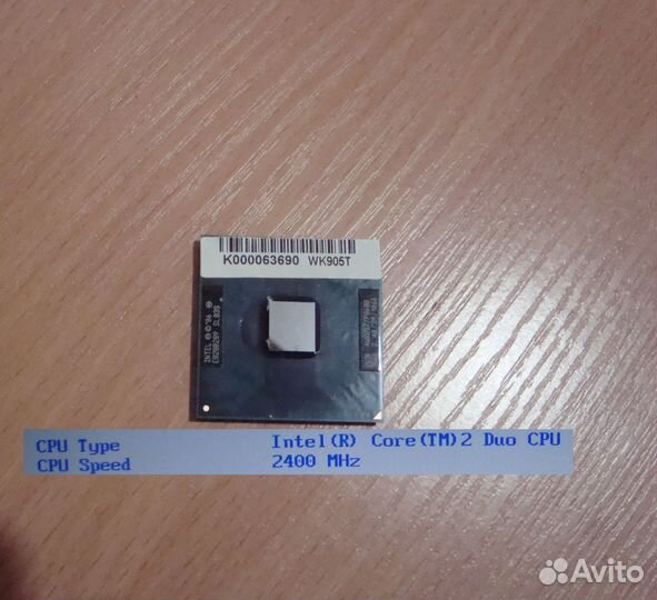 Процессор Intel Core 2 Duo P8600 от ноутбука