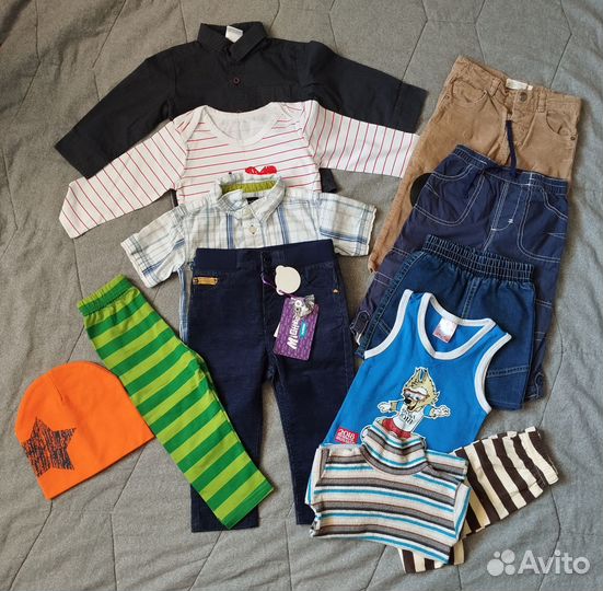 Вещи для мальчика пакетом р. 74-86 (9-18мес)