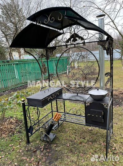 Мангал с печью