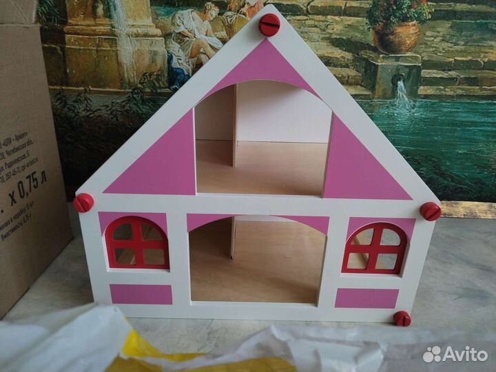 Домик деревянный много мебели для малышей 2-5 лет