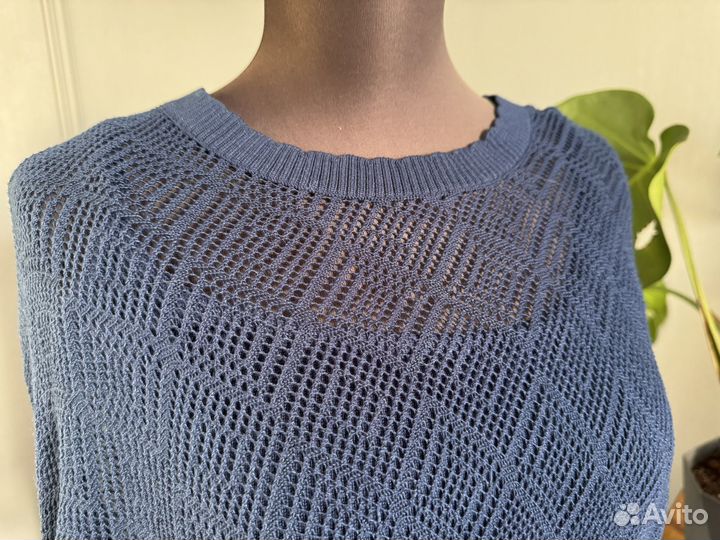 Платье ажурное трикотажное с топом zarina S