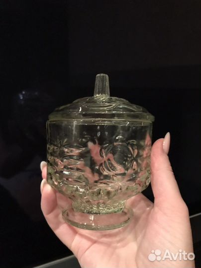 Вазочка на ножке (сахарница) винтаж 60 х г